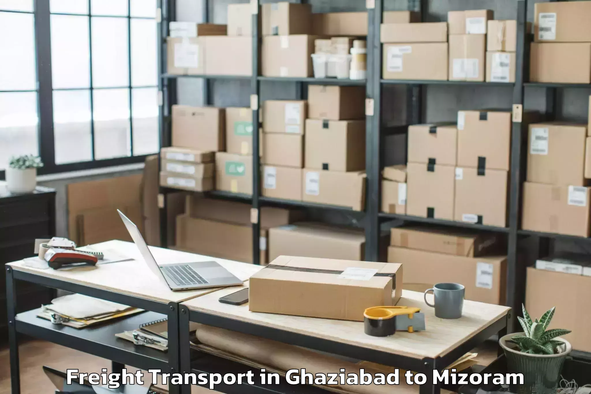 Hassle-Free Ghaziabad to Kolasib Freight Transport